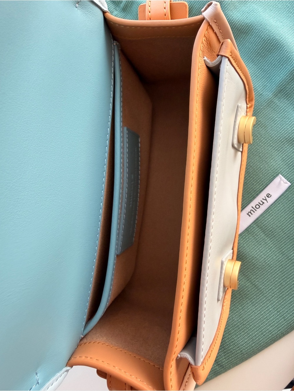 Mlouye Bag Mini Eddie in Rare Color Malibu SOLD OUT! New with Dustbag - Picture 5 of 7
